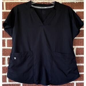 ClimateRight by Cuddl Duds Black Scrub Top Size XS